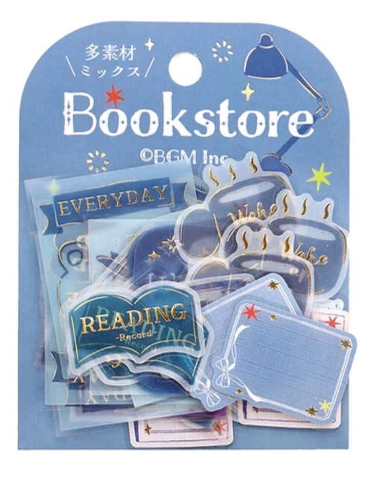 BGM 2024 New Release Foil-Stamped Tracing Paper Seals "Holiday Shop Tour Series" Bookstore