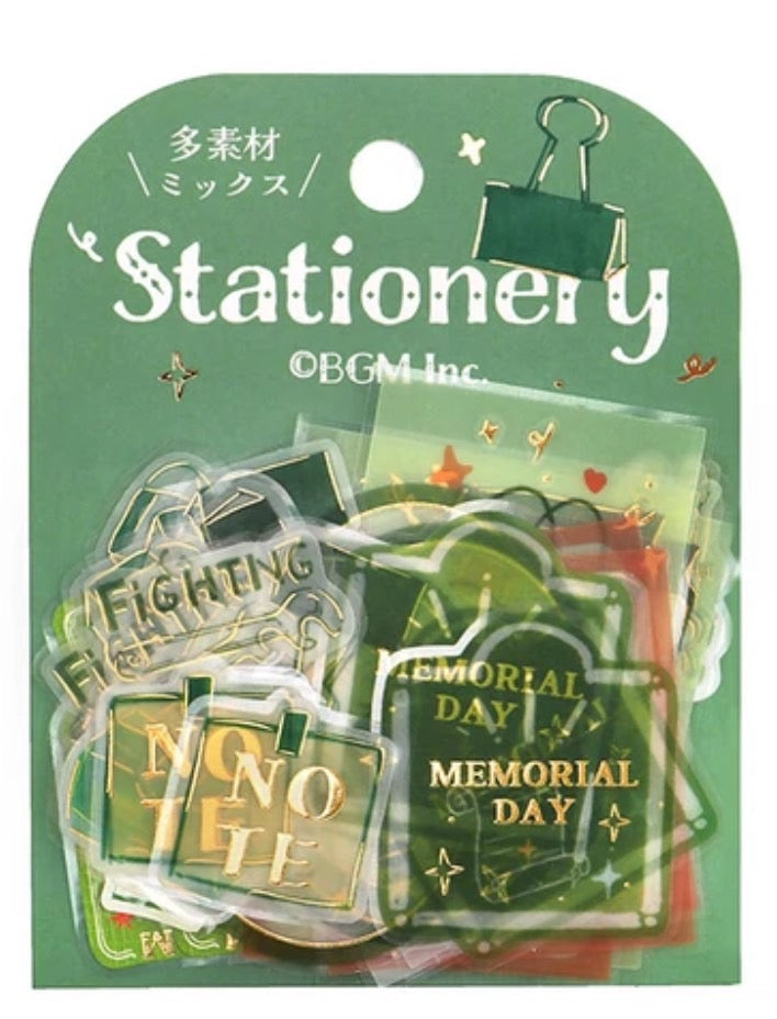 BGM 2024 New Release Foil-Stamped Tracing Paper Seals "Holiday Shop Tour Series" Stationery