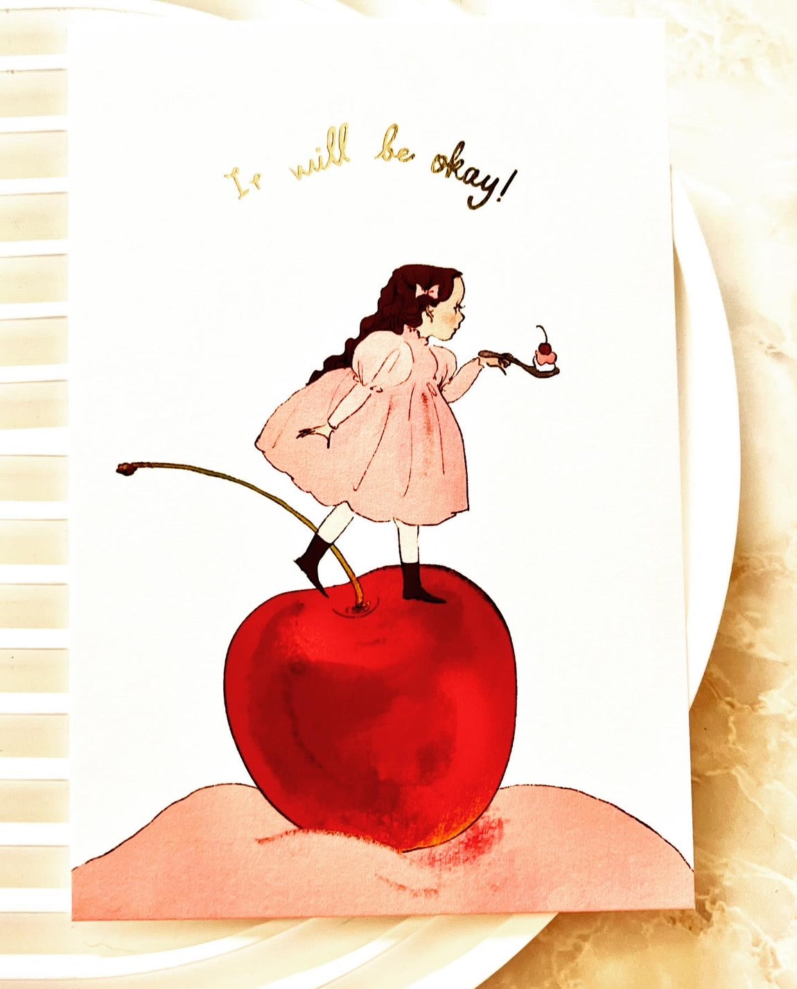 Rei Kurahashi Postcards - Sweet Treats and Girls - Cherry