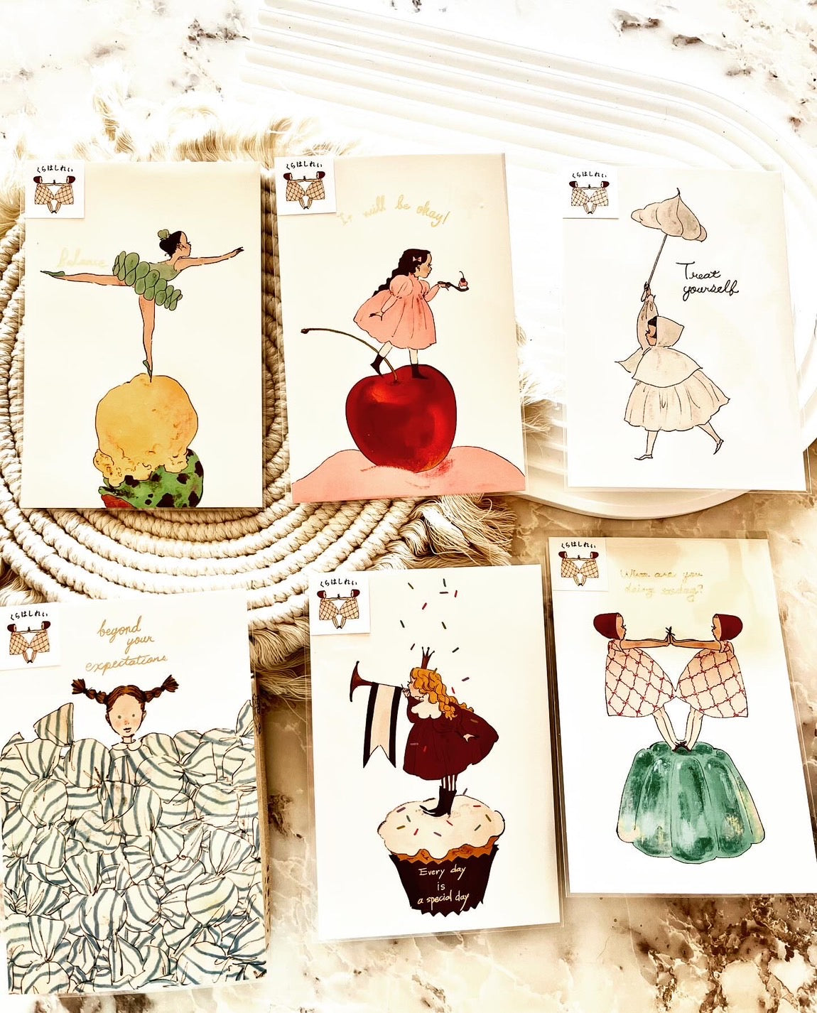 Rei Kurahashi Postcards - Sweet Treats and Girls - Cherry