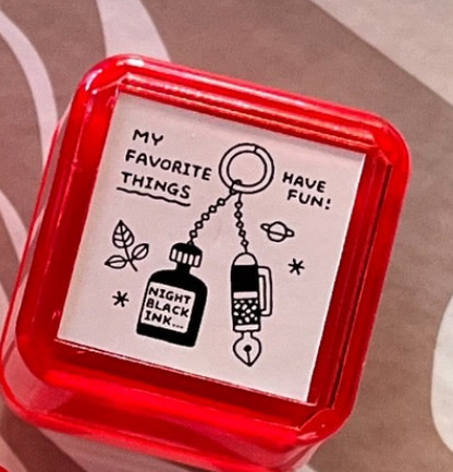 eric Ink-filled stamp. Snack, Bottle, or Keyring