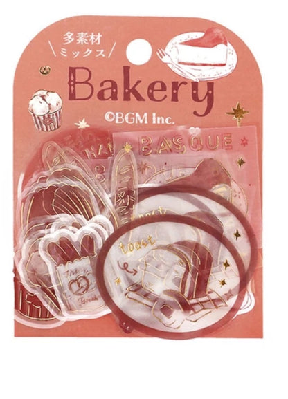 BGM 2024 New Release Foil-Stamped Tracing Paper Seals "Holiday Shop Tour Series" Bakeries