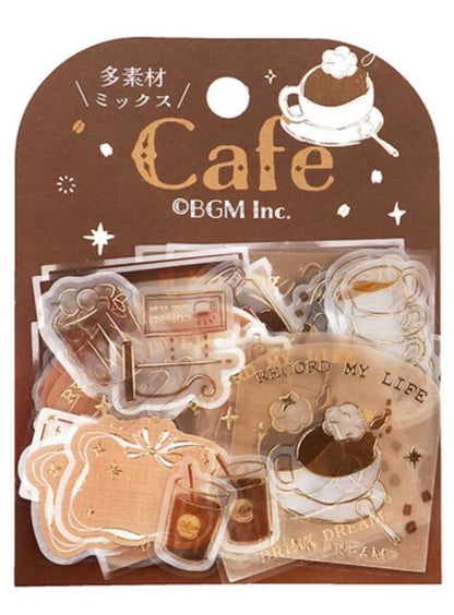 BGM 2024 New Release Foil-Stamped Tracing Paper Seals "Holiday Shop Tour Series" Café