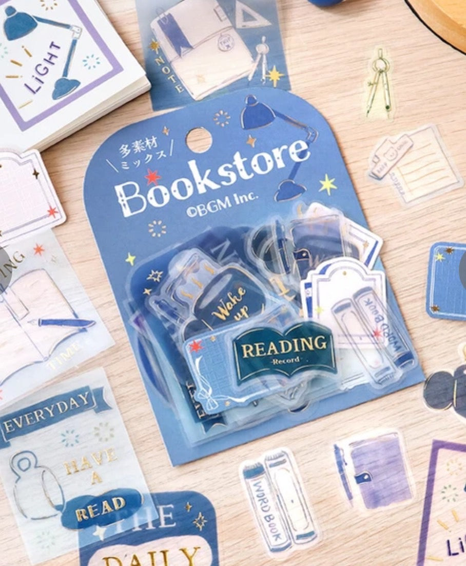 BGM 2024 New Release Foil-Stamped Tracing Paper Seals "Holiday Shop Tour Series" Bookstore