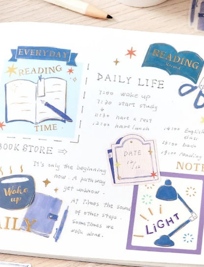 BGM 2024 New Release Foil-Stamped Tracing Paper Seals "Holiday Shop Tour Series" Bookstore