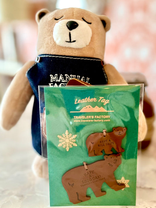 Traveler's Factory Bear Tag Set Brown