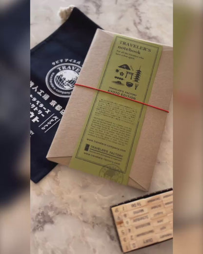 Exclusive to Kyoto Traveler's Factory: "Traveler's Notebook KYOTO EDITION" &refill. Navy Color