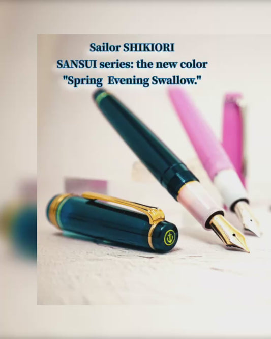 Sailor  Shiki-Ori Fountain Pen - Sansui Limited Color Spring: Evening Swallow