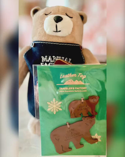 Traveler's Factory Bear Tag Set Brown